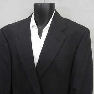 Hart‎ Schaffner & Marx Mens 2 Piece Suit 42L 34Wx30L Solid Charcoal Gray